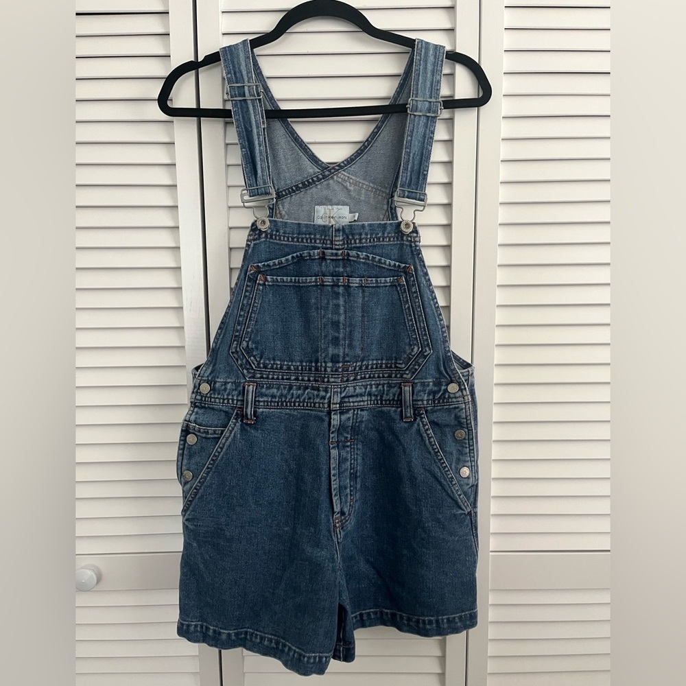 Vintage Calvin Klein‎ 90s Womens Short Overalls | Denim | Womens S | 100% Cotton